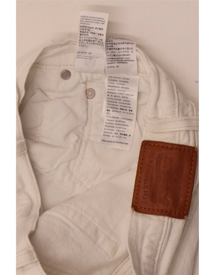 Levi's Womens Ribcage Straight Jeans W30 L29 White Cotton