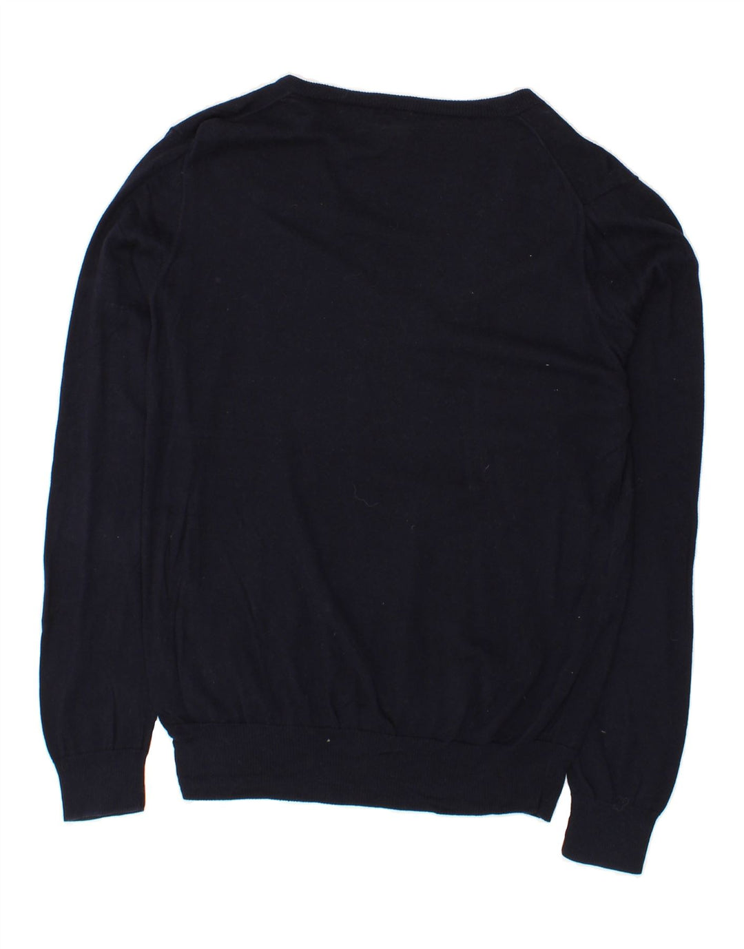 J. CREW Mens V-Neck Jumper Sweater XL Navy Blue Cotton Vintage J. Crew and Second-Hand J. Crew from Messina Hembry 