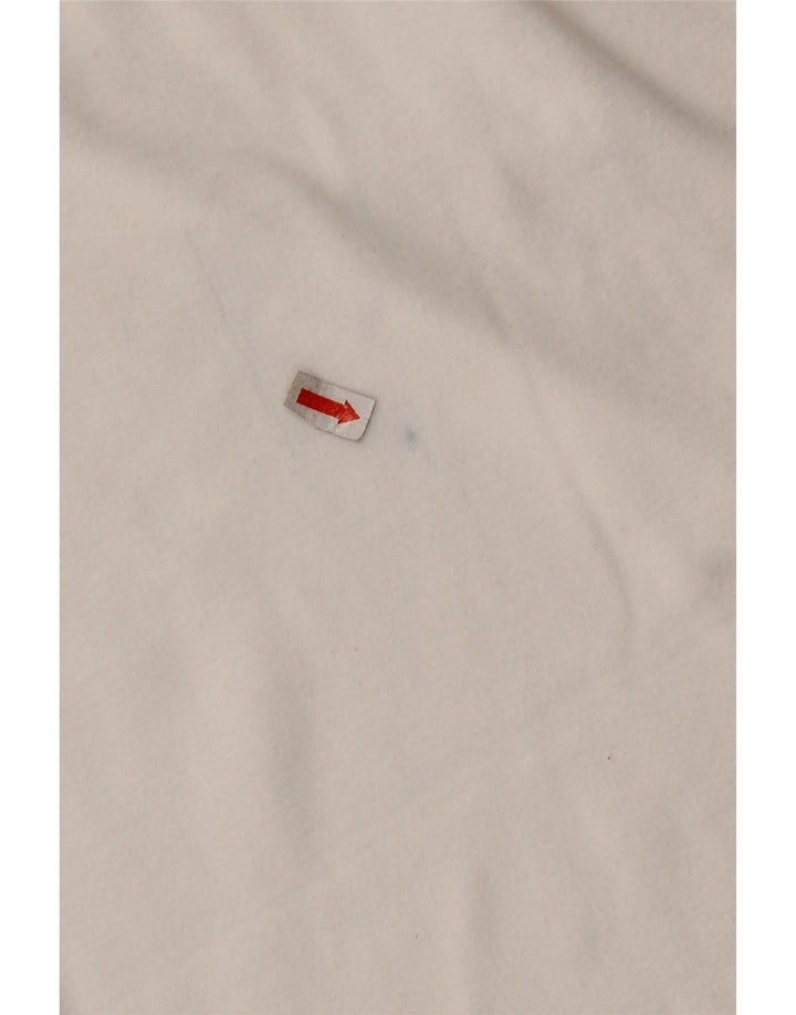 GAS Womens Graphic Polo Shirt UK 18 XL White Cotton