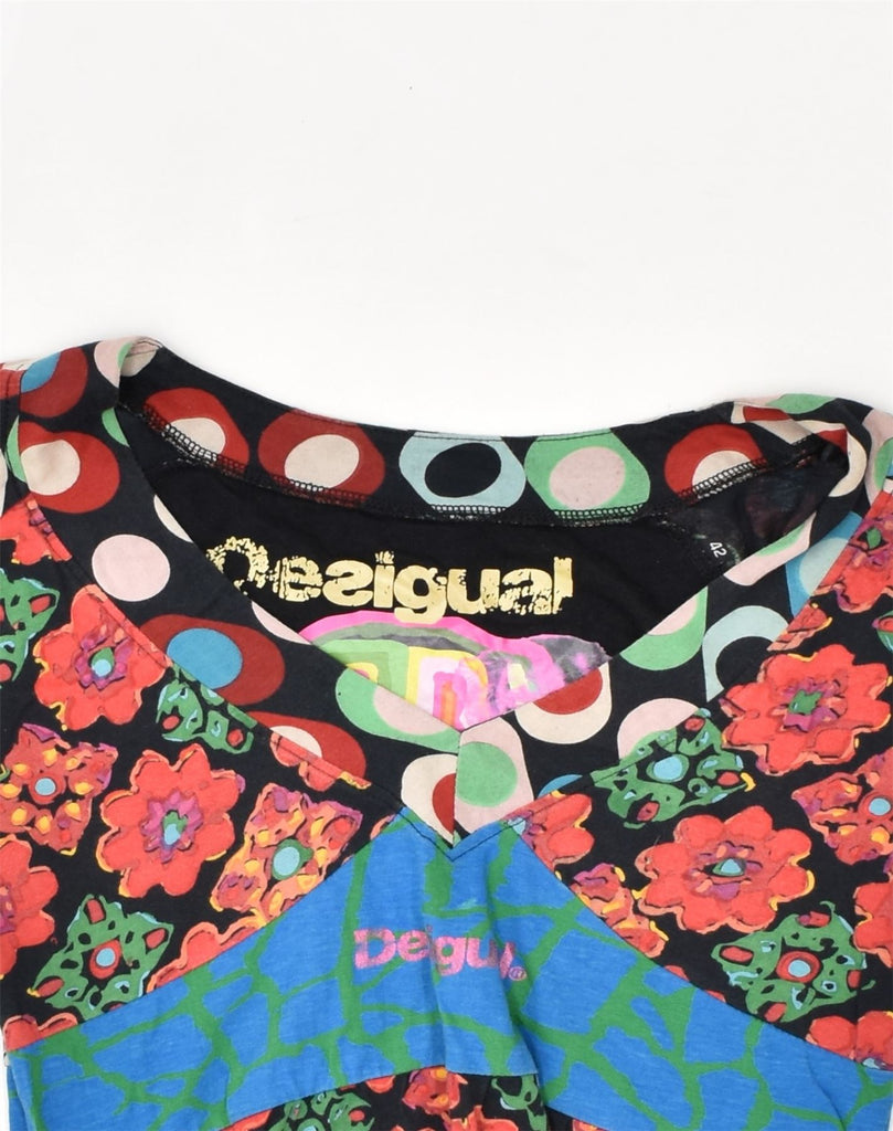 DESIGUAL Womens Crazy Pattern Sheath Dress EU 42 Large Multicoloured | Vintage | Thrift | Second-Hand | Used Clothing | Messina Hembry 