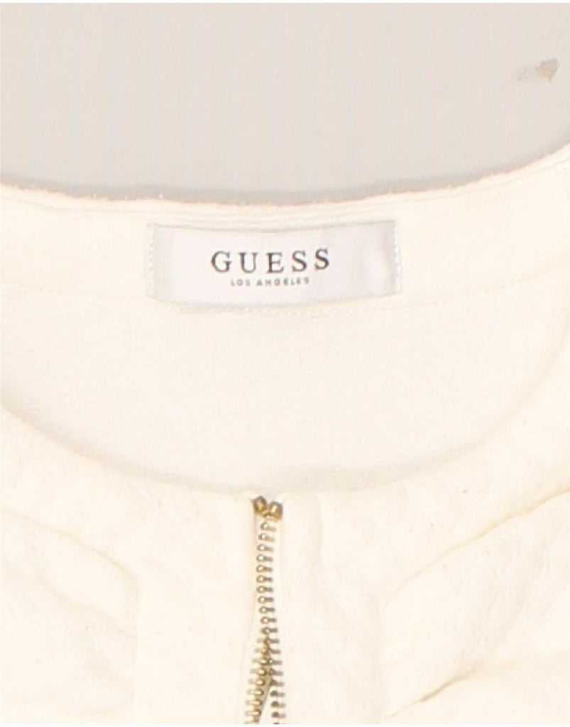 GUESS Girls Bomber Jacket 7-8 Years Off White | Vintage Guess | Thrift | Second-Hand Guess | Used Clothing | Messina Hembry 