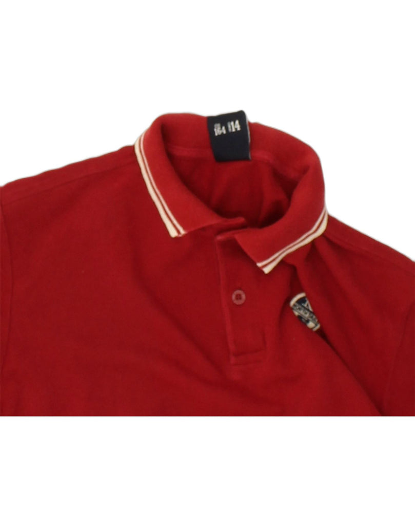 NORTH SAILS Boys Long Sleeve Polo Shirt 13-14 Years Red Cotton | Vintage North Sails | Thrift | Second-Hand North Sails | Used Clothing | Messina Hembry 