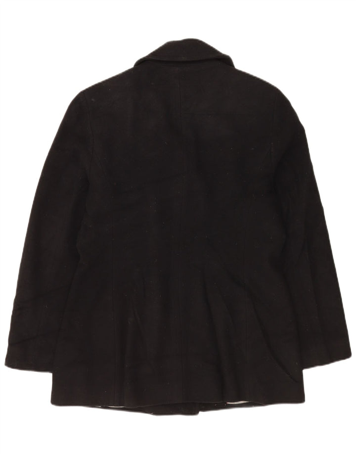 Calvin Klein Womens Pea Coat US 10 Large Black Wool