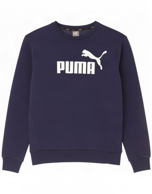 Puma Mens Graphic Sweatshirt Jumper Medium Navy Blue Cotton