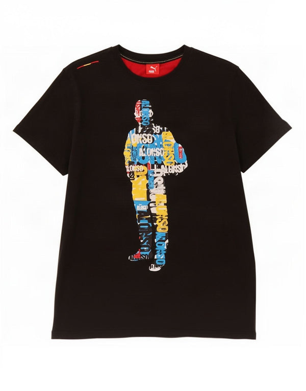 Puma Mens Graphic T-Shirt Top 2XL Black