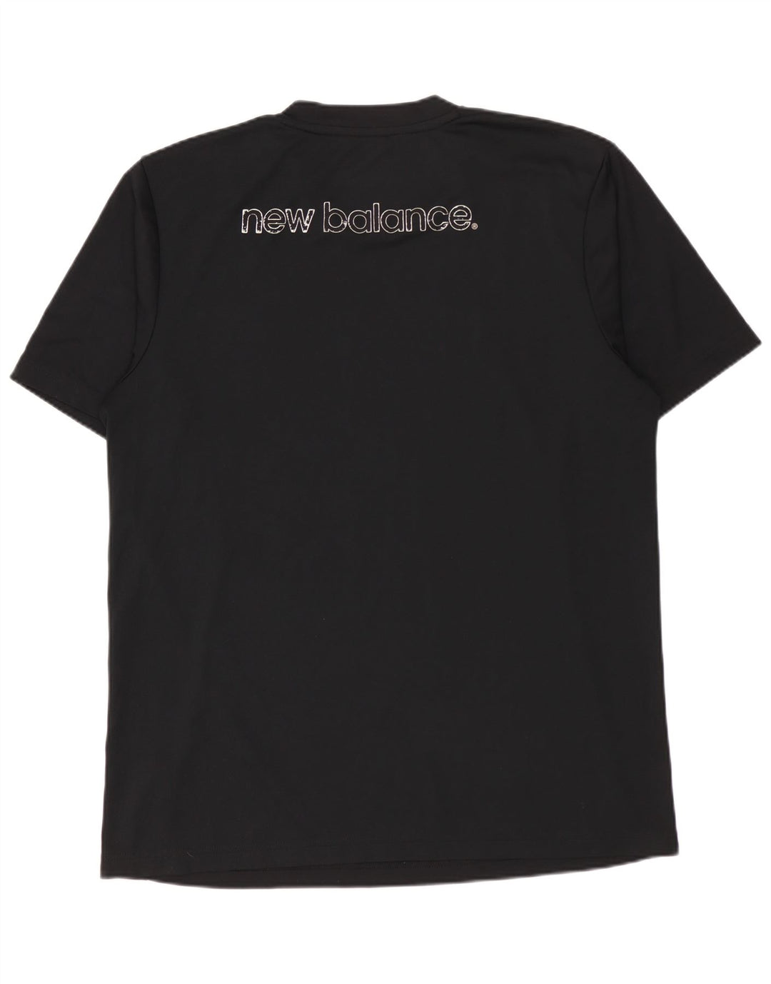 NEW BALANCE Mens Graphic T-Shirt Top Medium Black Polyester