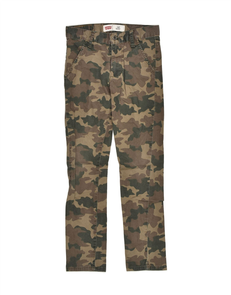 LEVI'S Boys Skinny Casual Trousers 11-12 Years W26 L26 Khaki Camouflage | Vintage Levi's | Thrift | Second-Hand Levi's | Used Clothing | Messina Hembry 