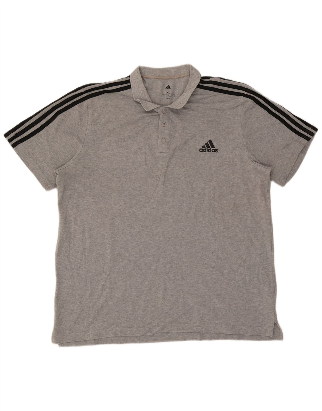 Adidas Mens Polo Shirt XL Grey Cotton