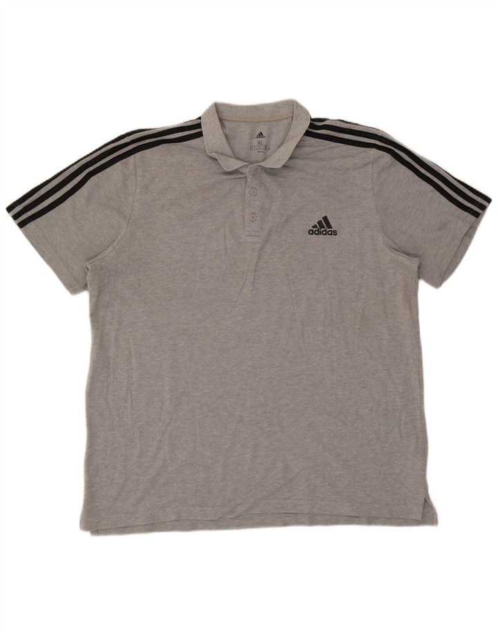 Adidas Mens Polo Shirt XL Grey Cotton