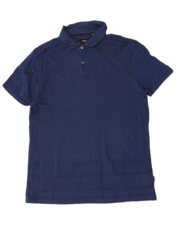 Hugo Boss Mens Regular Fit Polo Shirt Medium Navy Blue Cotton