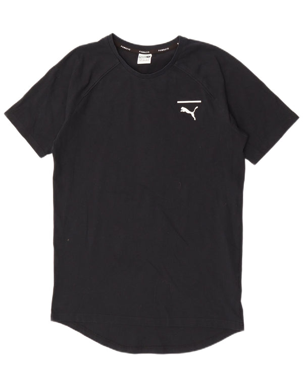 Puma Mens Graphic T-Shirt Top Medium Black Cotton