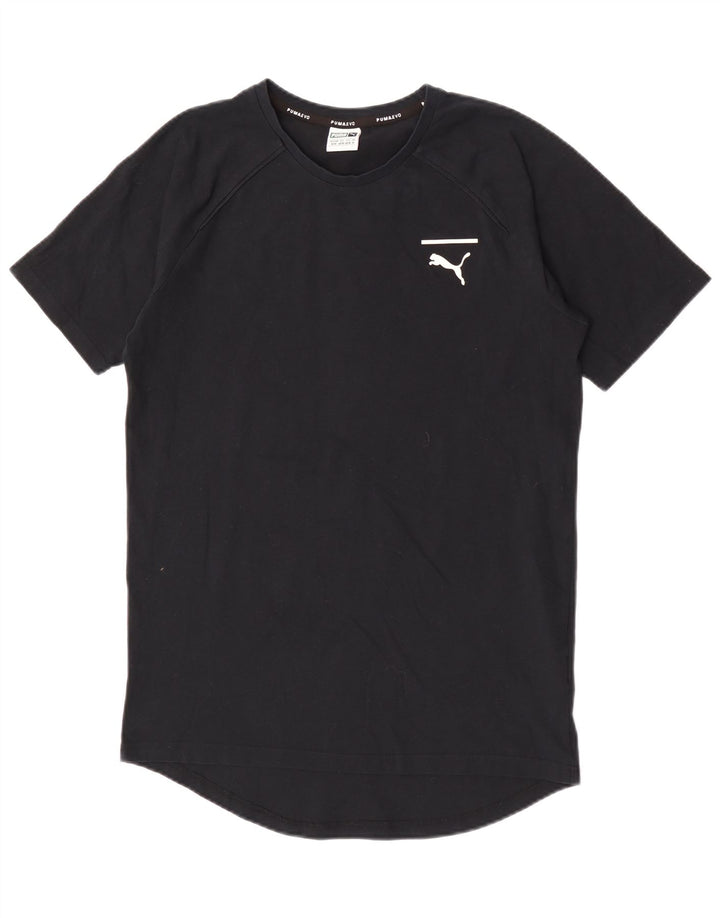 Puma Mens Graphic T-Shirt Top Medium Black Cotton