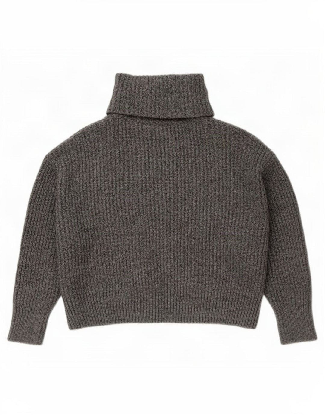 Zara Womens Oversized Roll Neck Jumper Sweater UK 14 Medium Grey Acrylic