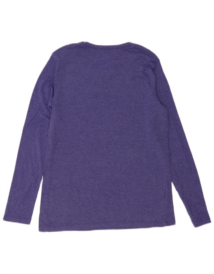 EDDIE BAUER Womens Top Long Sleeve UK 18 XL Purple Cotton