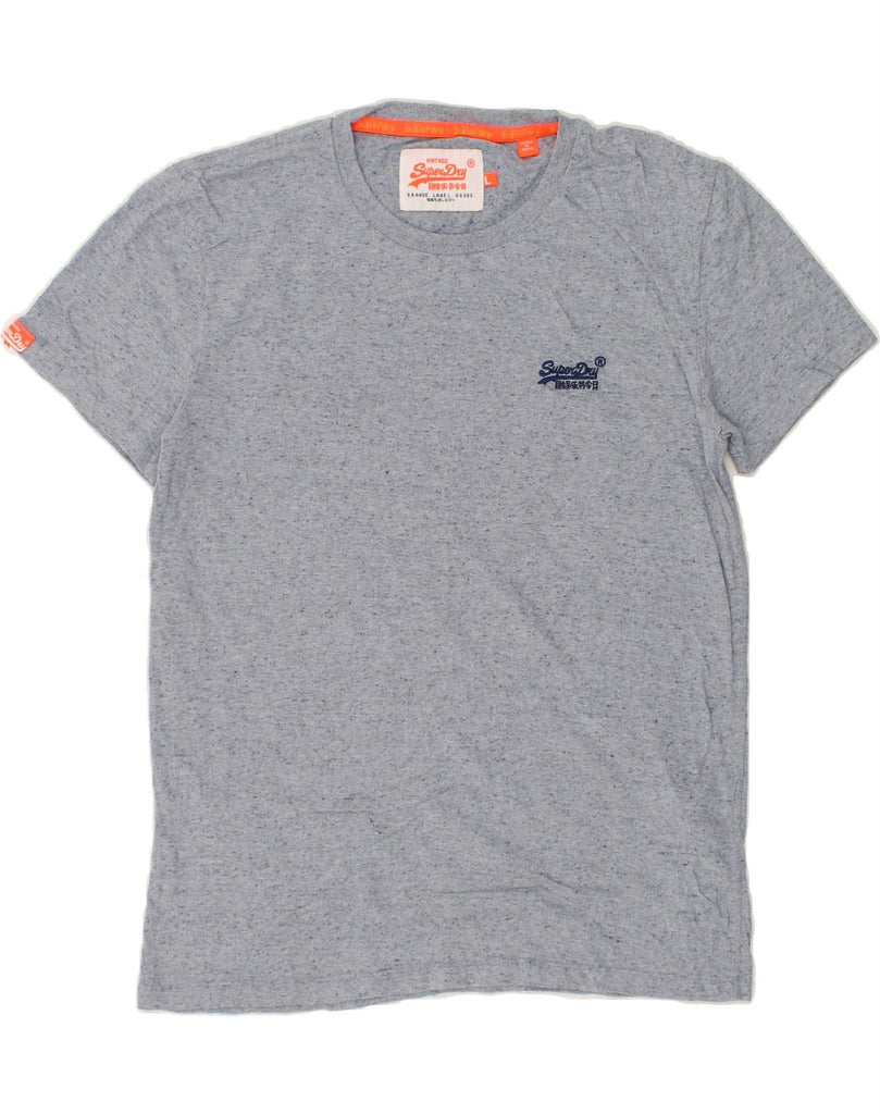 SUPERDRY Mens T-Shirt Top Large Grey Flecked Cotton Vintage Superdry and Second-Hand Superdry from Messina Hembry 