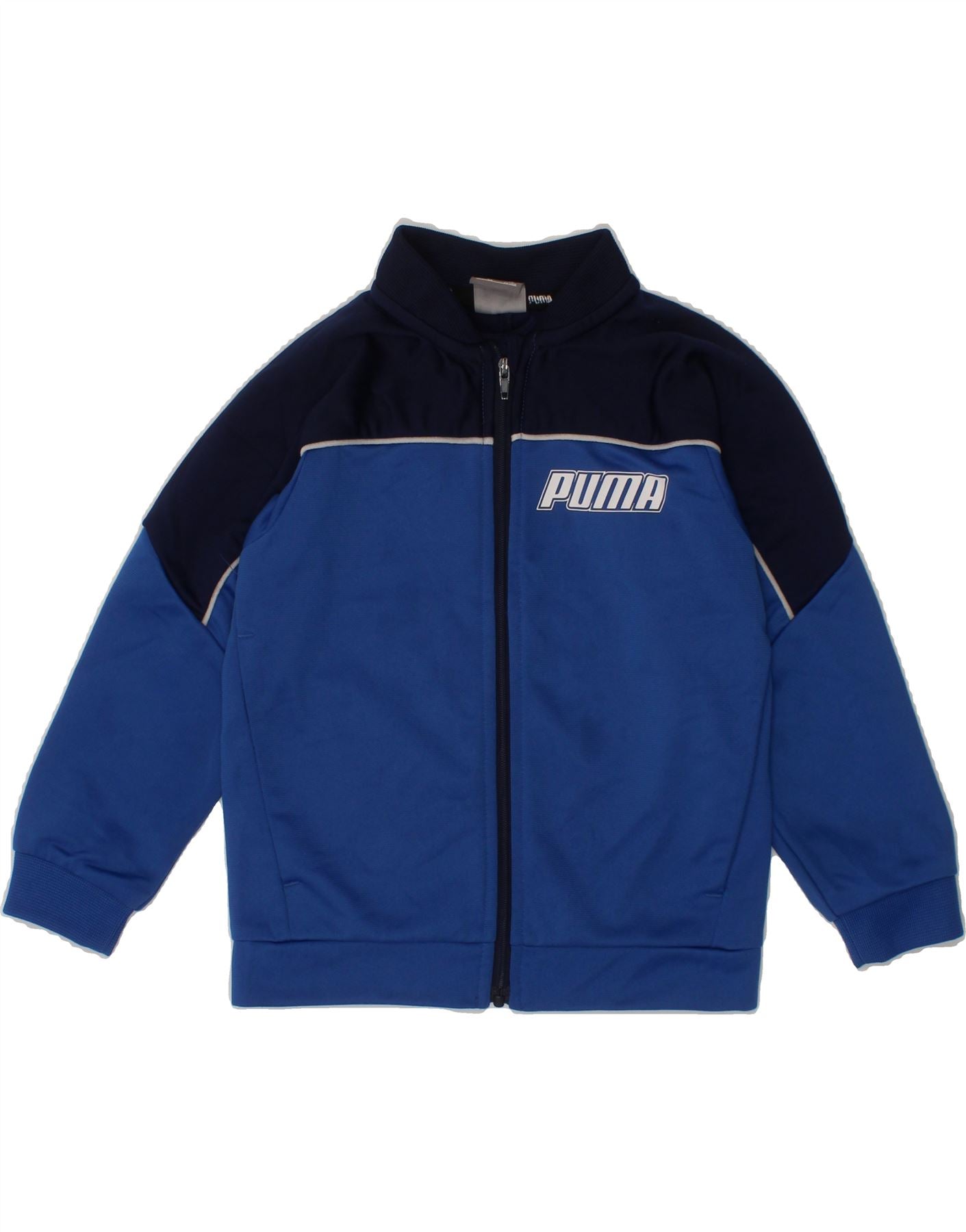 PUMA Baby Boys Tracksuit Top Jacket 12-18 Months Blue Colourblock