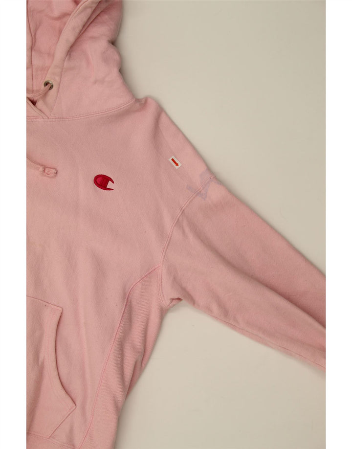 CHAMPION Womens Hoodie Jumper UK 14 Medium Pink Cotton Vintage Champion and Second-Hand Champion from Messina Hembry 