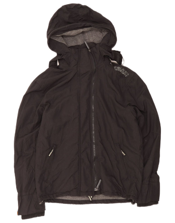 Superdry Mens The Windcheater Hooded Windbreaker Jacket UK 36 Small Black