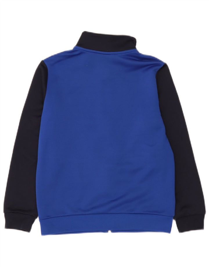 Adidas Boys Graphic Tracksuit Top Jacket 9-10 Years Blue Colourblock