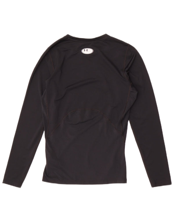 Under Armour Mens Heat Gear Top Long Sleeve Large Black Polyester