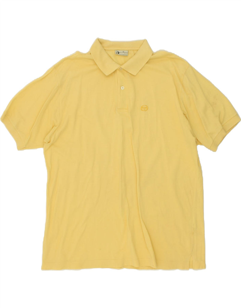 SERGIO TACCHINI Mens Polo Shirt IT 58 3XL Yellow Cotton | Vintage Sergio Tacchini | Thrift | Second-Hand Sergio Tacchini | Used Clothing | Messina Hembry 