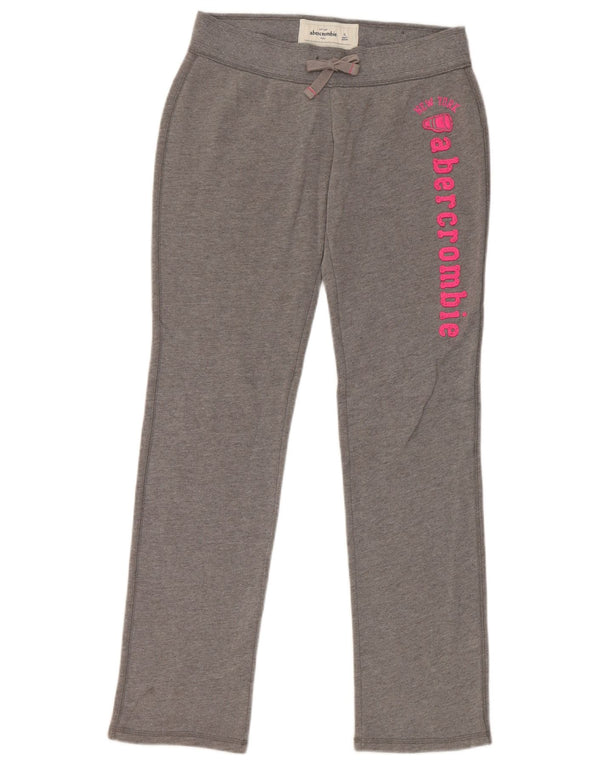 Abercrombie & Fitch Girls Tracksuit Trousers 13-14 Years XL Grey Flecked