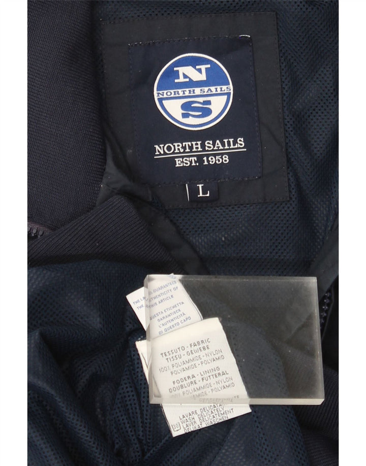 North Sails Mens Bomber Jacket UK 40 Large Navy Blue Polyamide