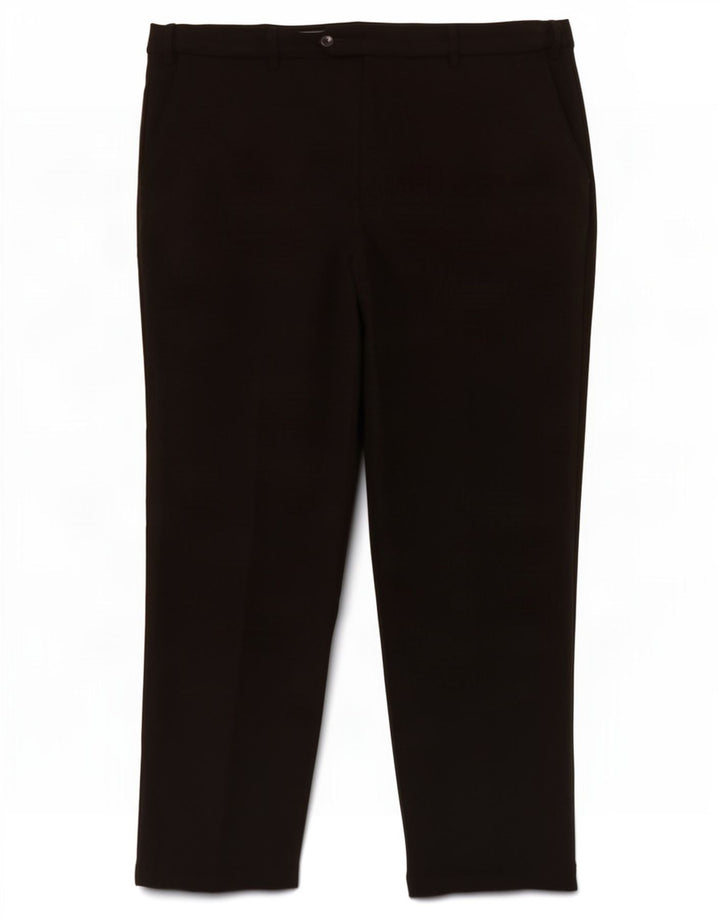 Marks & Spencer Mens Straight Suit Trousers W38 L29 Black Polyester