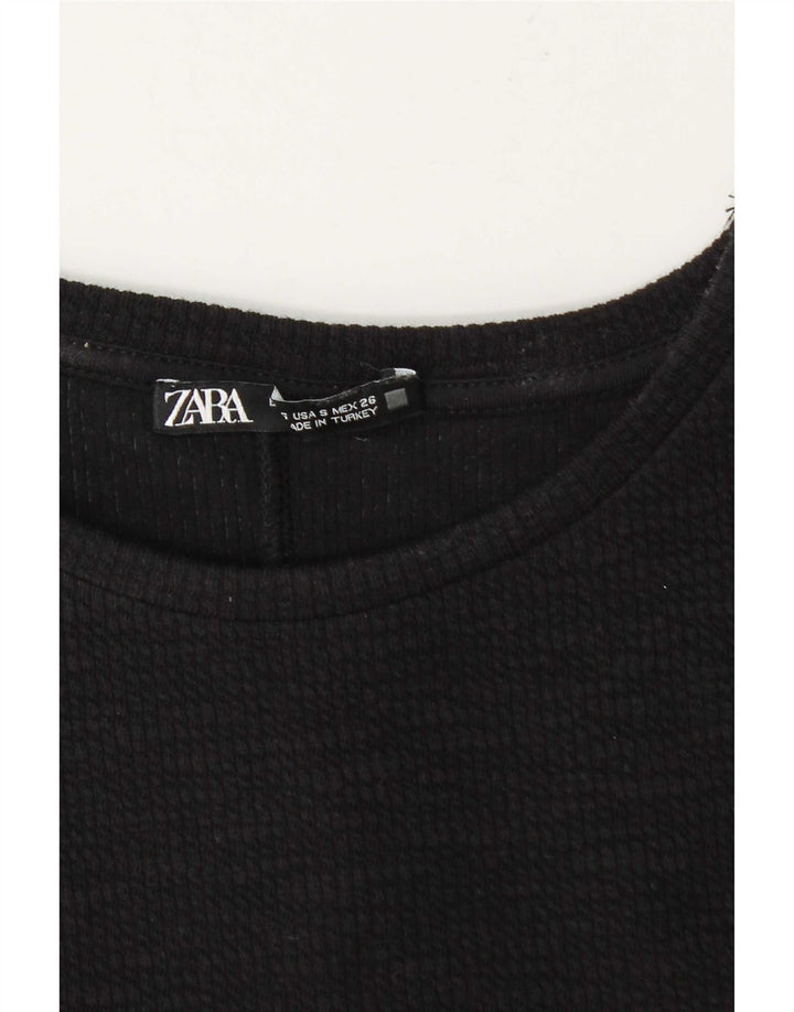 Zara Womens Sleeveless Sheath Dress UK 10 Small Black