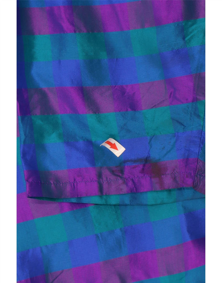 Vintage Womens Open Blazer Jacket UK 14 Medium Blue Check