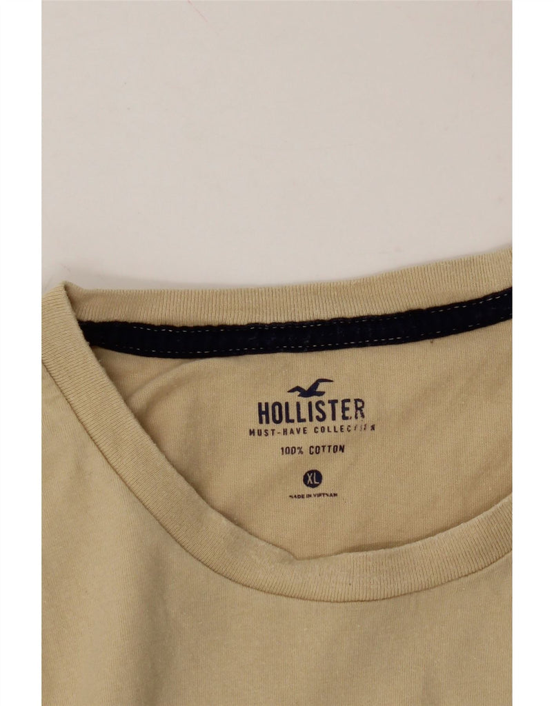 HOLLISTER Mens T-Shirt Top XL Beige Cotton Vintage Hollister and Second-Hand Hollister from Messina Hembry 
