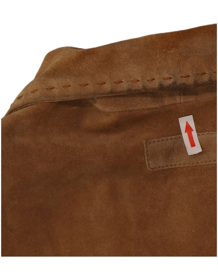 Marlboro Classics Mens Suede Jacket UK 40 Large Beige Leather