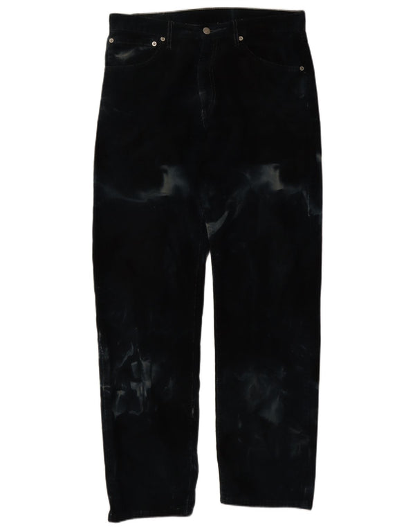 Levi's Mens 521 Straight Corduroy Trousers W34 L32 Navy Blue Tie Dye Cotton