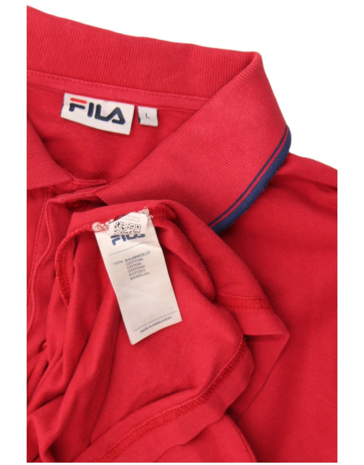 Fila Mens Polo Shirt Large Red