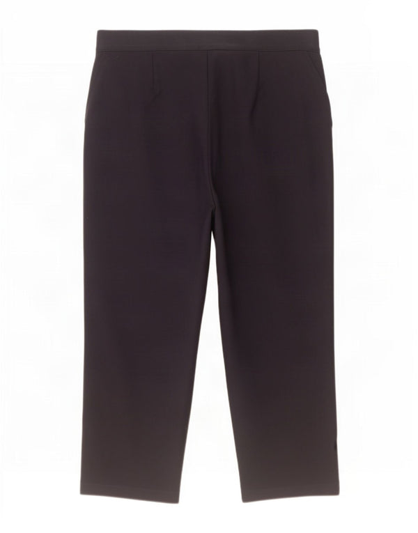 Marks & Spencer Womens High Waist Capri Trousers UK 18 XL W36 L22 Navy Blue