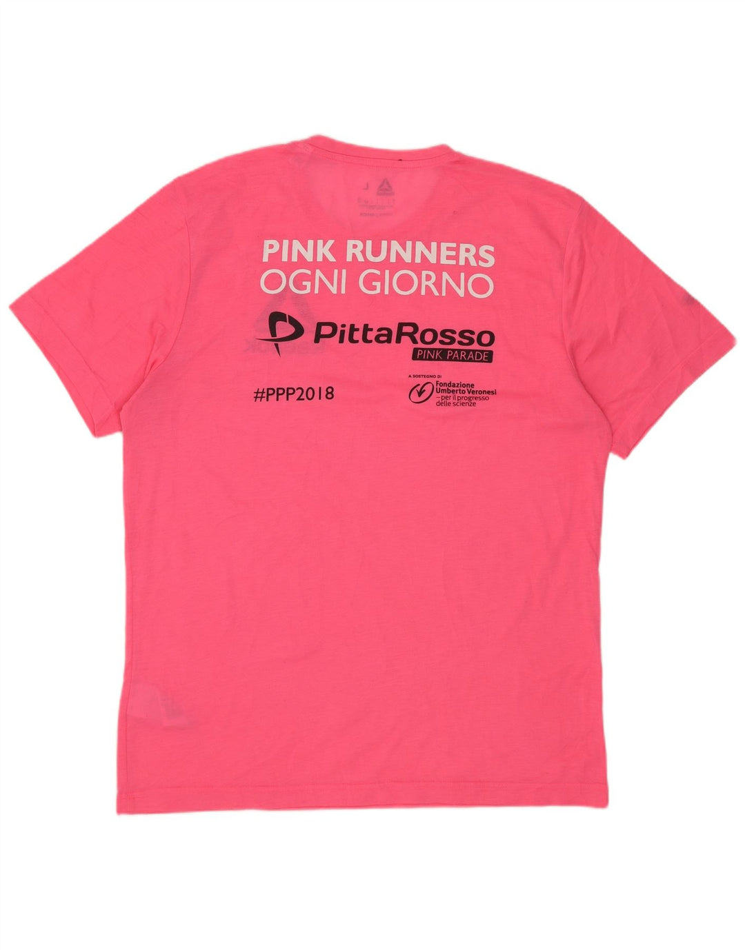 Reebok Mens Graphic T-Shirt Top Large Pink Polyester