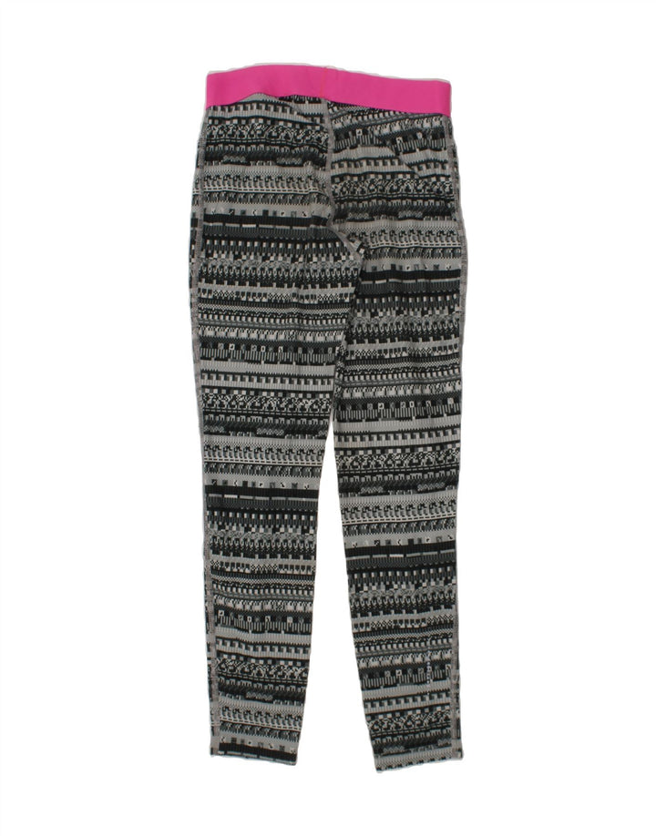 NIKE Girls Graphic Leggings 10-11 Years Medium  Black Geometric Polyester Vintage Nike and Second-Hand Nike from Messina Hembry 
