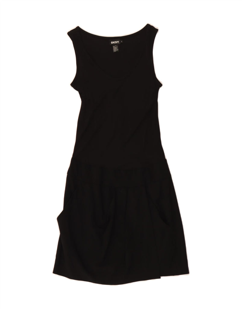 DKNY Womens Sleeveless A-Line Dress US 2 XS Black Wool Vintage Dkny and Second-Hand Dkny from Messina Hembry 