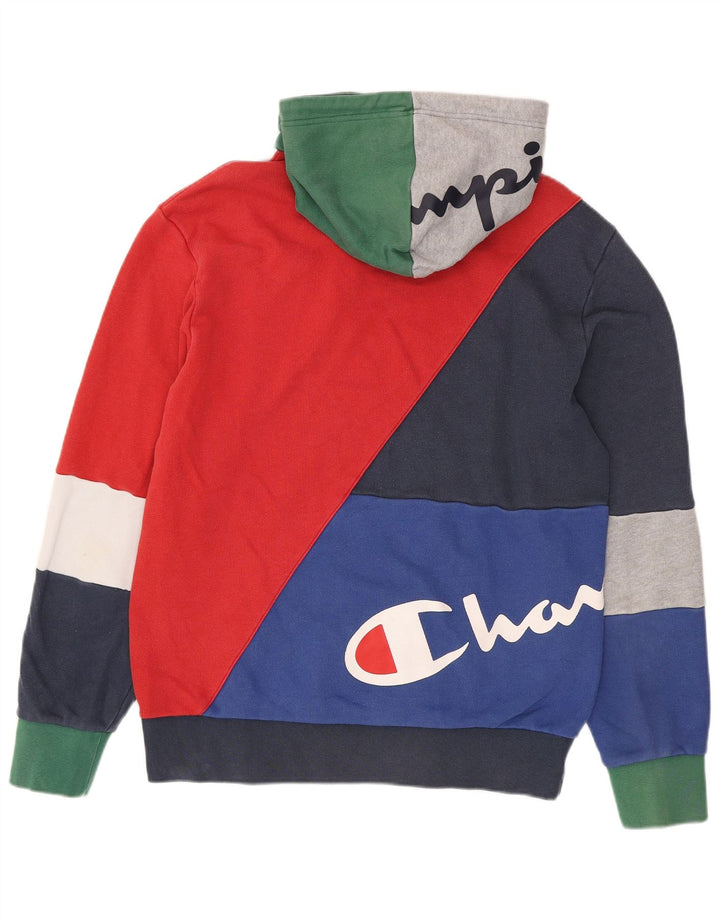 Champion Mens Graphic Hoodie Jumper XL Multicoloured Colourblock