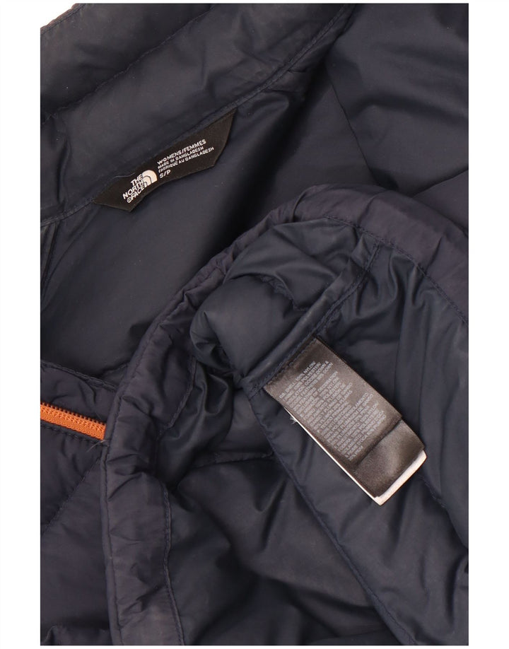 The North Face Womens Padded Jacket UK 10 Small Navy Blue Nylon
