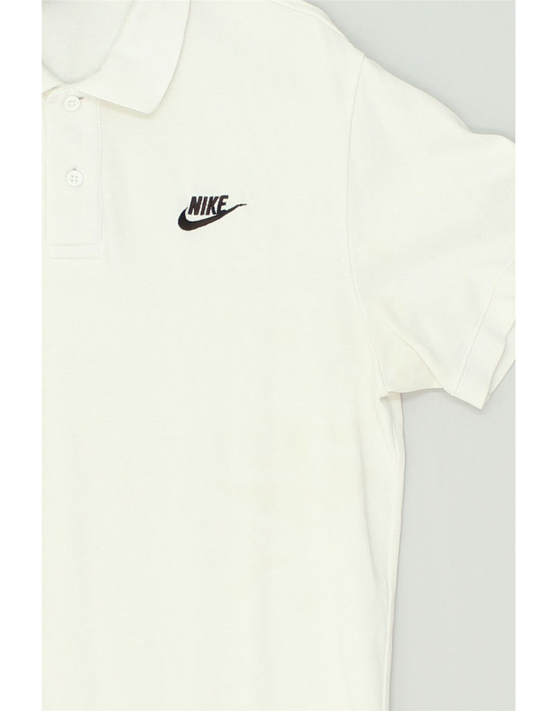 NIKE Mens Polo Shirt Small White Cotton | Vintage Nike | Thrift | Second-Hand Nike | Used Clothing | Messina Hembry 