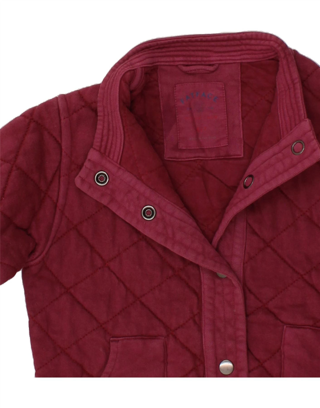 FAT FACE Girls Quilted Jacket 6-7 Years Burgundy Cotton Vintage Fat Face and Second-Hand Fat Face from Messina Hembry 