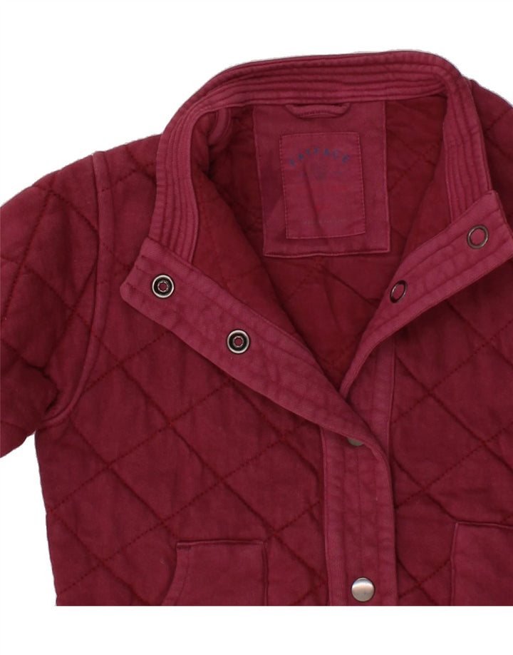 FAT FACE Girls Quilted Jacket 6-7 Years Burgundy Cotton Vintage Fat Face and Second-Hand Fat Face from Messina Hembry 