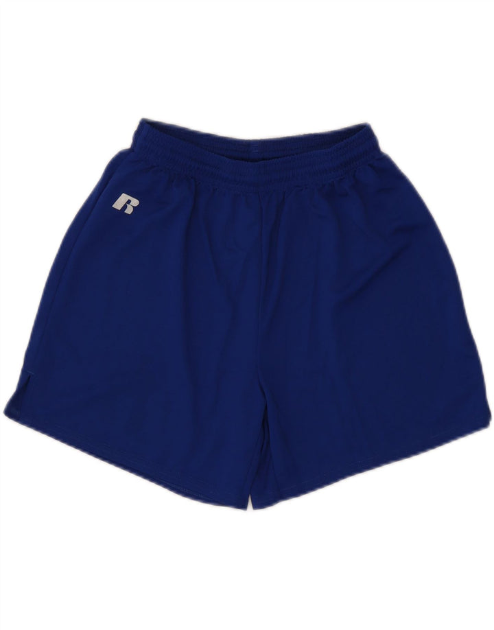 RUSSELL ATHLETIC Boys Sport Shorts 11-12 Years Medium  Blue Polyester Vintage Russell Athletic and Second-Hand Russell Athletic from Messina Hembry 