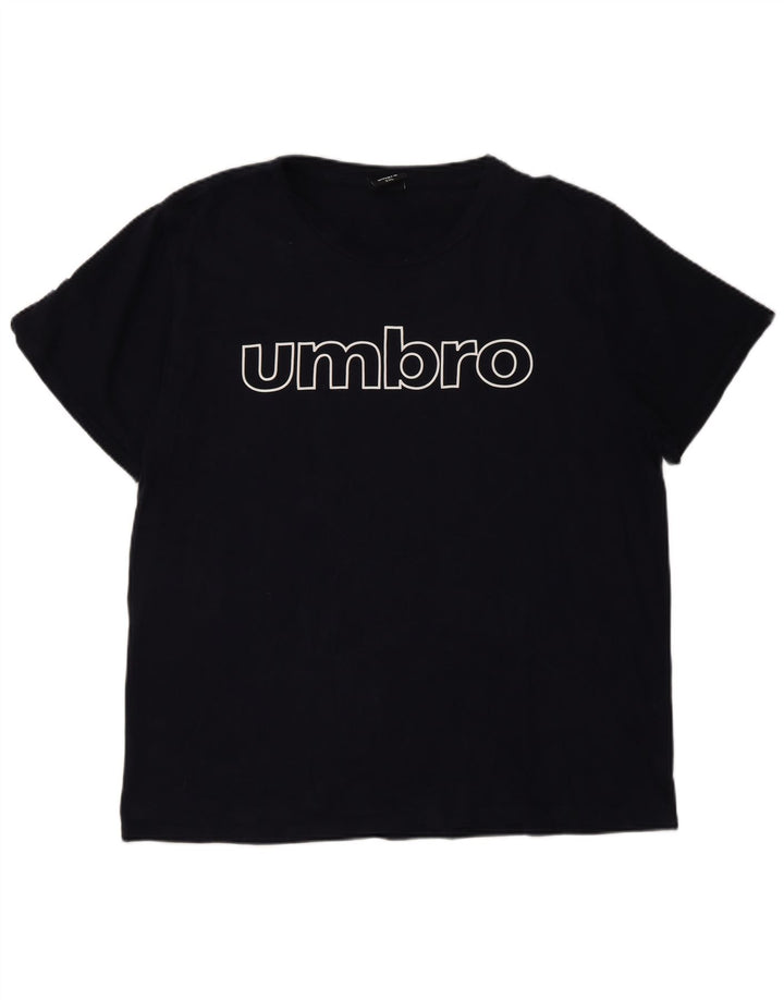 Umbro Mens Graphic T-Shirt Top 2XL Navy Blue
