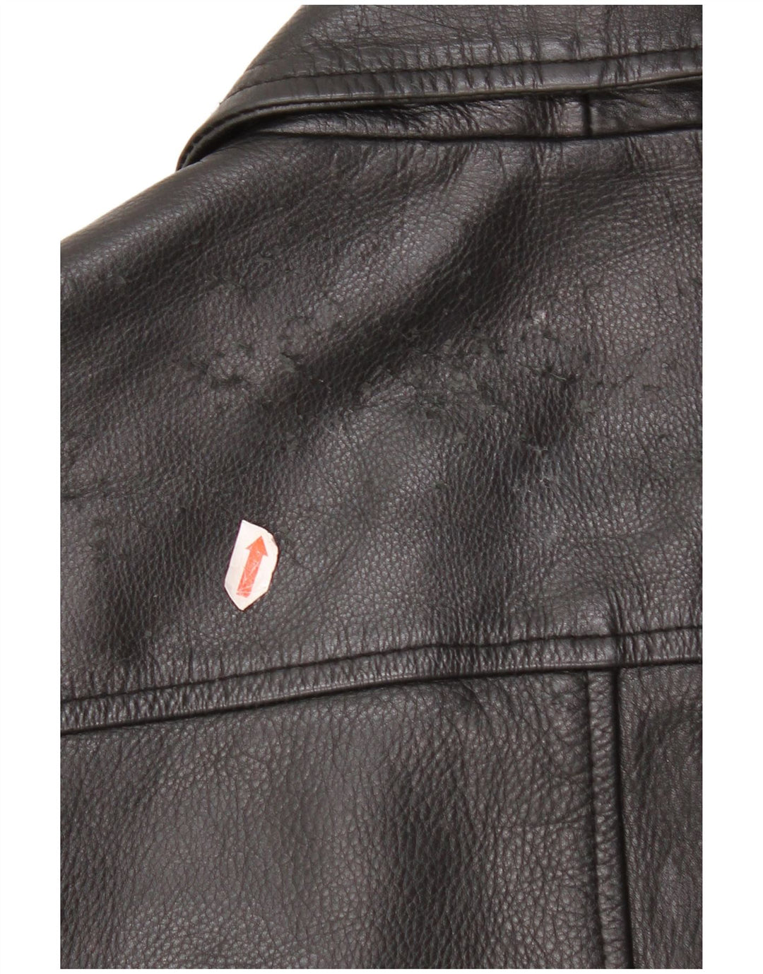 Vintage Mens Military Leather Jacket UK 40 Large Black Leather