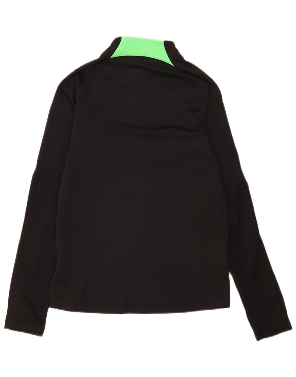 Nike Boys Zip Neck Pullover Tracksuit Top 10-11 Years Medium Black