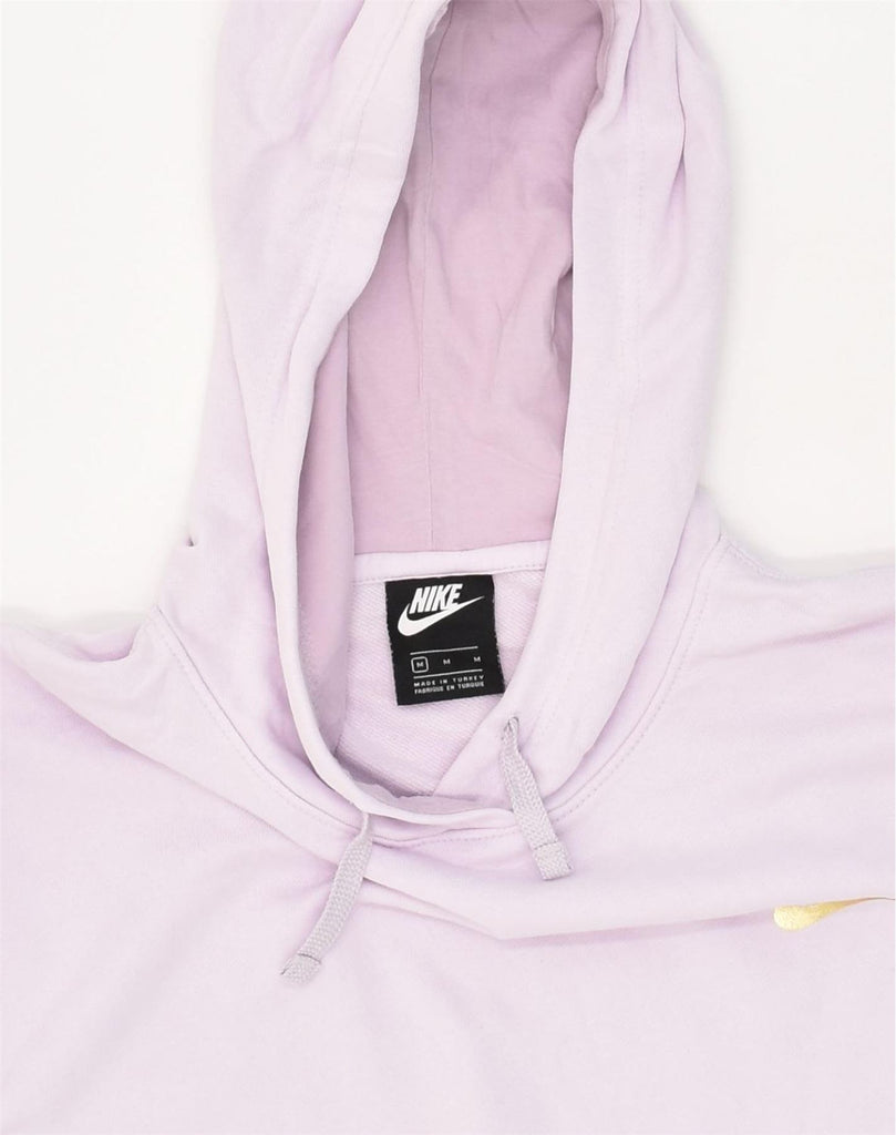 NIKE Womens Hoodie Jumper UK 14 Medium Pink Cotton | Vintage Nike | Thrift | Second-Hand Nike | Used Clothing | Messina Hembry 