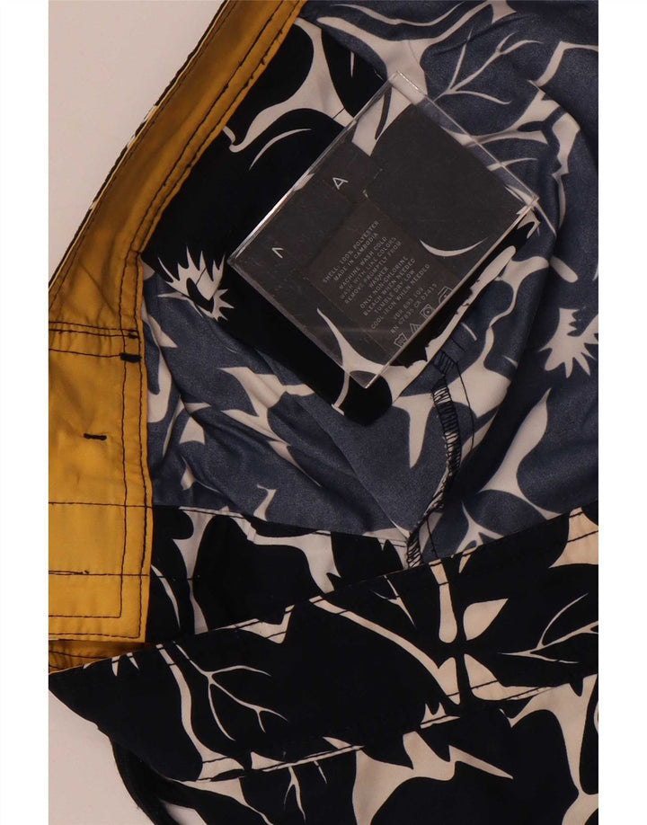 Nautica Mens Swimming Shorts XL Navy Blue Floral Polyester