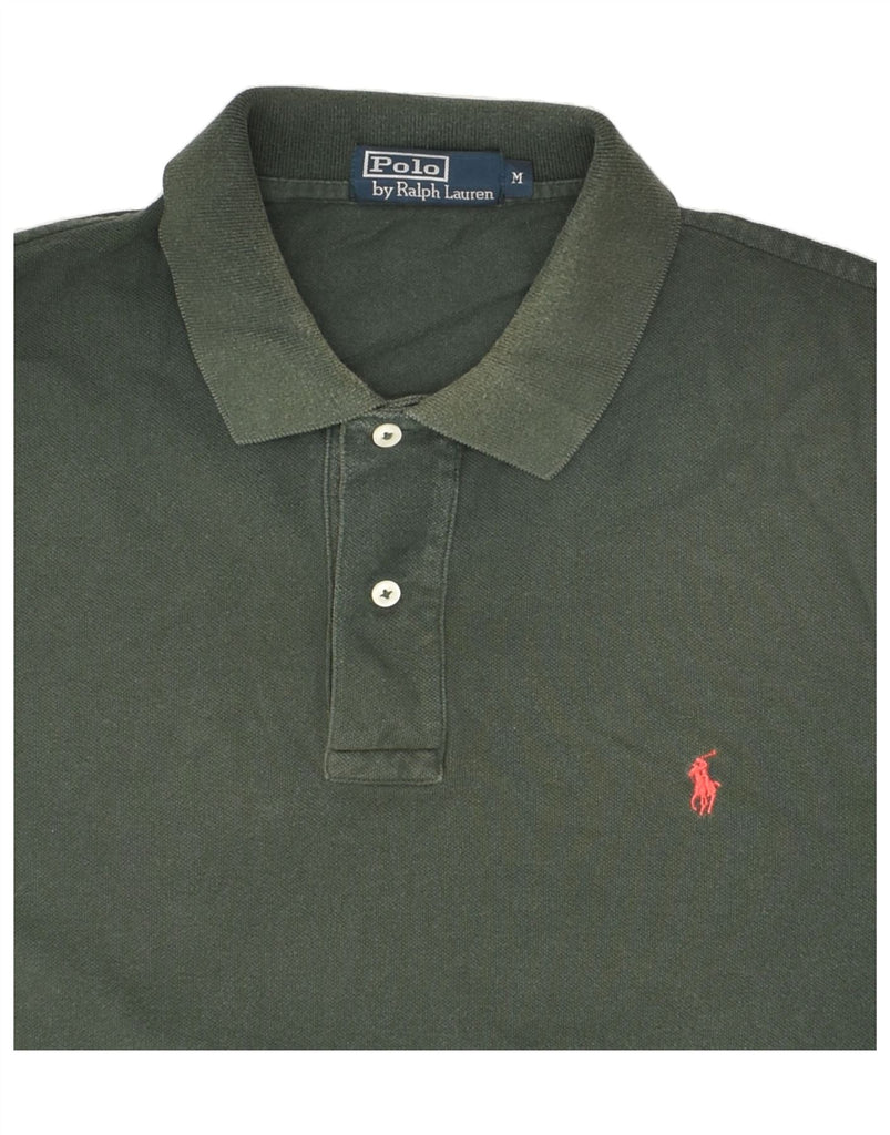 POLO RALPH LAUREN Mens Polo Shirt Medium Green Cotton | Vintage Polo Ralph Lauren | Thrift | Second-Hand Polo Ralph Lauren | Used Clothing | Messina Hembry 